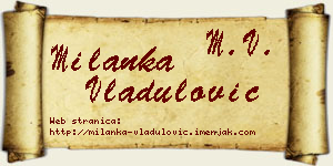 Milanka Vladulović vizit kartica